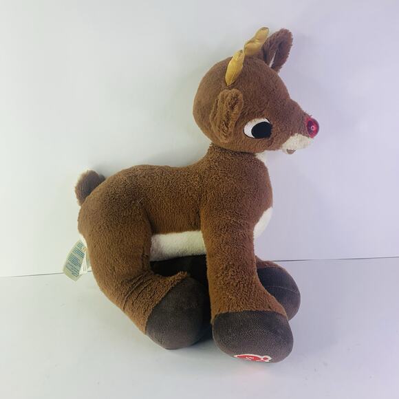 Build A Bear 15" Rudolph The Red Nose Reindeer Plush 2014 Light Not Working - Picture 3 of 6
